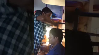 Head massage in train