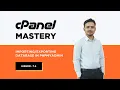 cPanel Tutorial Bangla Importing Exporting Database in phpMyAdmin