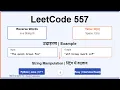 Leetcode 557 Reverse Words in a String III - In Hindi Explanation