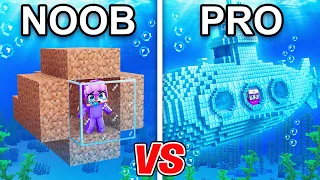 NOOB vs PRO: Strongest SUBMARINE House in Minecraft