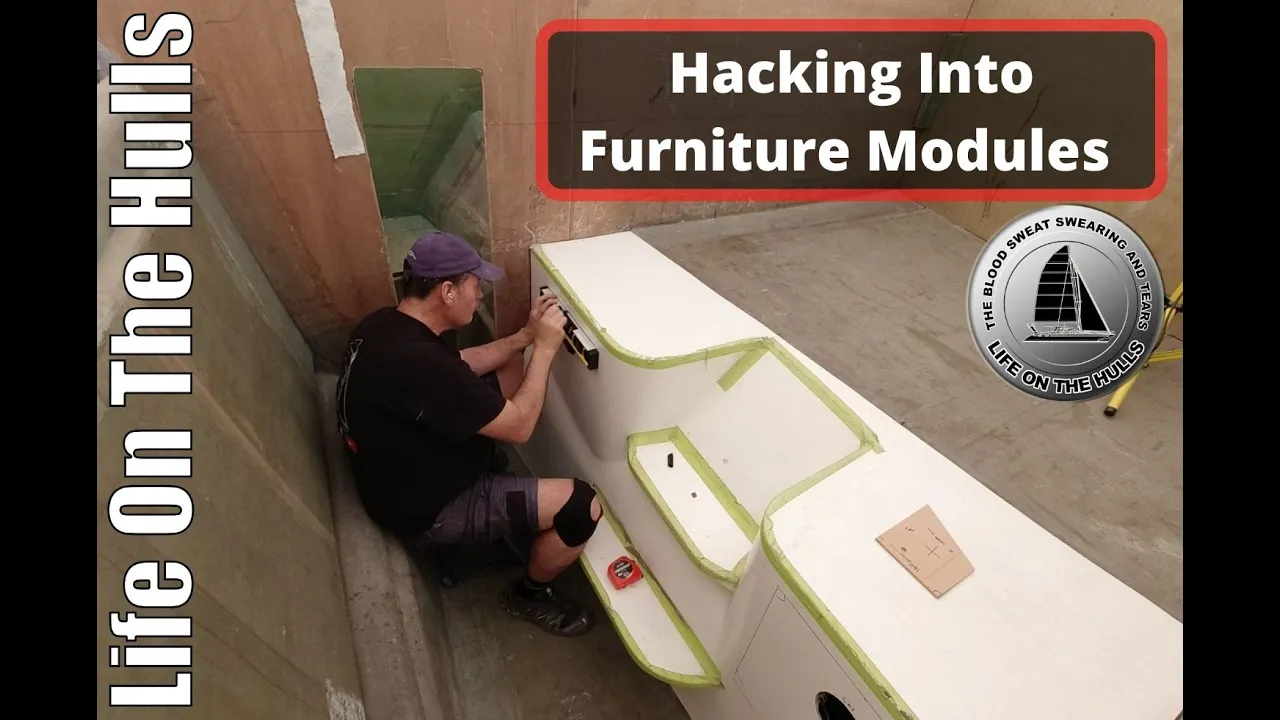 Hacking into Furniture Modules – 12.7mtr Catamaran Build Ep188