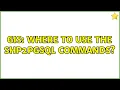 GIS Where to use the shp2pgsql commands