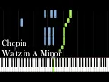 Lagu Chopin - Waltz in A Minor, B. 150 (Piano Tutorial) [Synthesia]