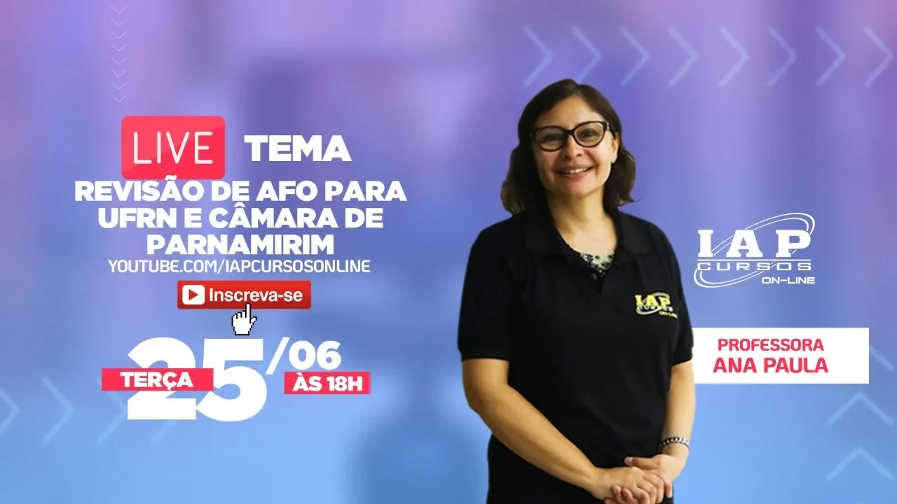 REVISÃO AFO PARA UFRN E CÂMARA DE PARNAMIRIM!