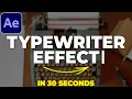 How To Make TYPEWRITER Effect in After Effects