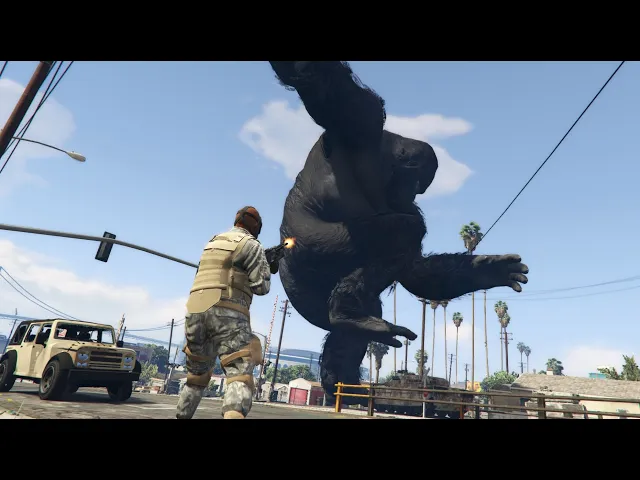 GTA 5 - KING KONG Army battle