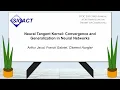 STOC 2021 - Neural Tangent Kernel Convergence and Generalization in Neural Networks