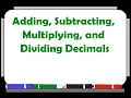 Adding Subtracting Multiplying and Dividing Decimals