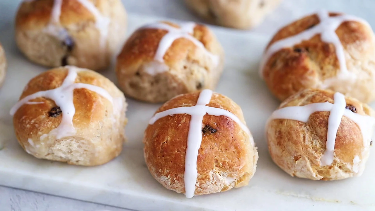 Delicious brioche style hot cross buns with cardamom and apple. These buns taste as wonderful as the. 