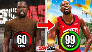 KEVIN DURANT BUILD 60 OVR to 99 OVR in 1 No Money Spent No MyCareer