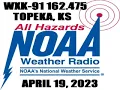 NOAA Weather Radio WXK-91 Topeka Kansas Broadcast cycle April 19 2023