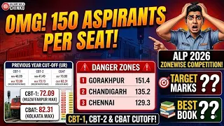 RRB ALP 2026 ZONE WISE COMPETITION , PREVIOUS YEAR STAGE WISE CUTOFF , BEST BOOK , TARGET MARKS ? 