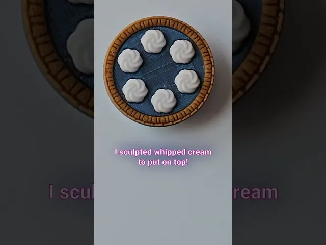 March Magnets - Day 8 #marchmagnets | Pie with pi symbol crust and whipped cream topping video thumbnail