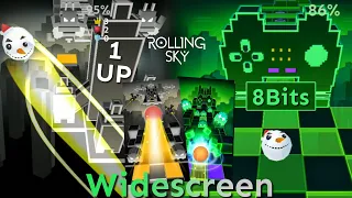rolling sky level 16 1up u0026 bonus 4 8bits widescreen 
