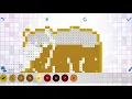 Brown Bear Pixly Coloring Pages - Animals Pixel Art Zoo Drawings