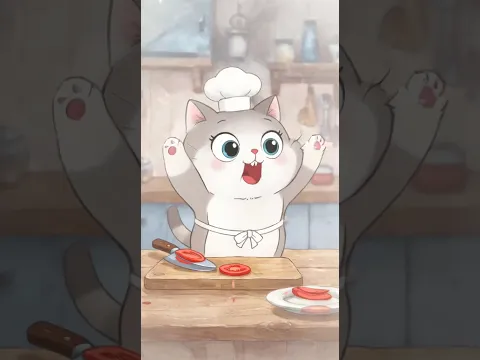Watch This Adorable Cat Chef Slice Tomatoes in Style