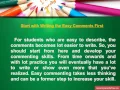 Generate Best Learning Skills Report Card Comments Here for Use
