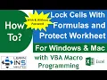 How to Lock Cells With Formulas and Protect Sheet using VBA
