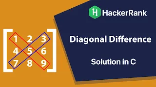 Diagonal Difference HackerRank Solution in C