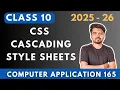 css class 10 css class 10 code 165 cascading style sheets class 10 computer application