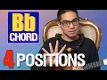 Bb Ukulele Chord Positions