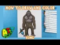 How to Draw and Color KONG