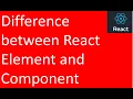 Difference between React Element and Component in React