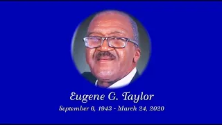 Eugene Taylor Memorial Service McGonigle Funeral Home April 3 2020