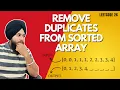Leetcode 26 Remove Duplicates From Sorted Array 2 Efficient Approaches C Jass