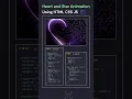 Heart and Star Glowing Particle Animation Using HTML CSS JS Code Genus