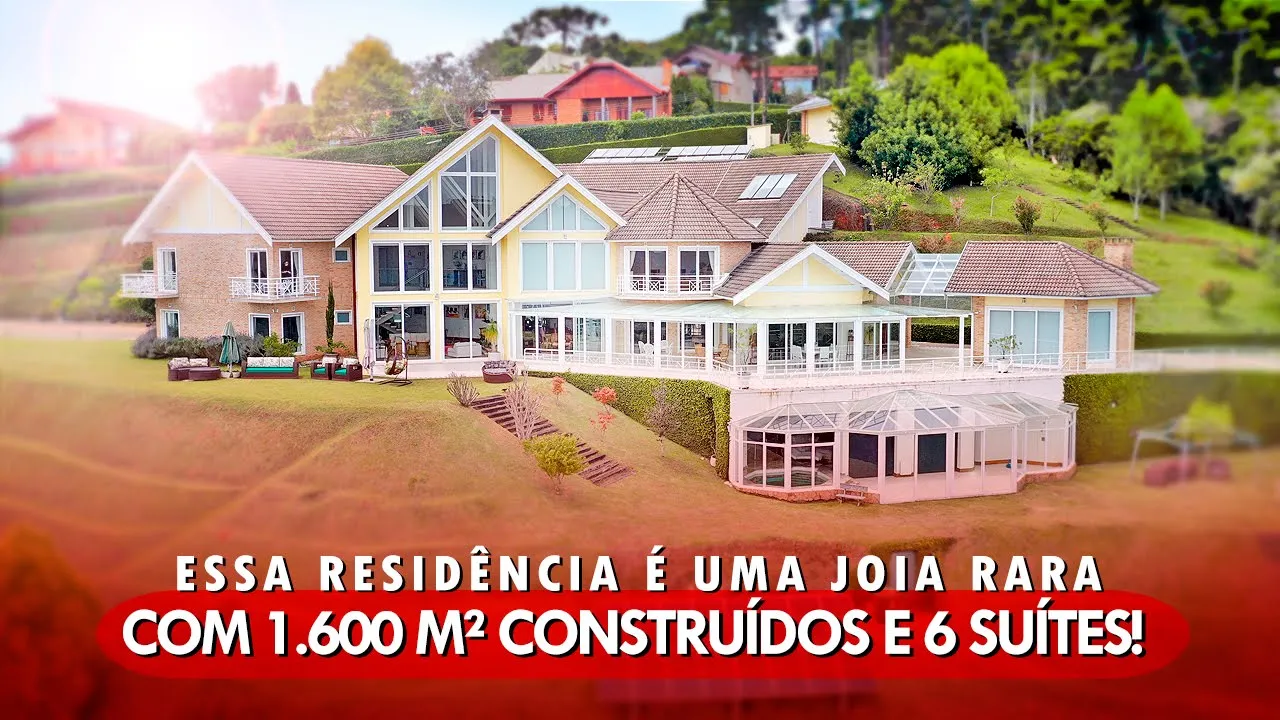 Video do Imóvel: Esta residência é uma jóia rara em Campos do Jordão. Com 1.600 metros de área construída e seis maravilhosas suítes.