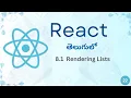 Rendering List of Data in React React Full Course Telugu TechZoom Media TZM