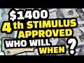 4TH STIMULUS CHECK IS THERE A SSI FOURTH STIMULUS CHECK WHEN WHO WILL APPROVE