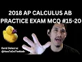 2018 AP Calculus AB Practice Exam Multiple Choice Questions - 20