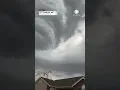 Swirling Cloud Descends on St Charles Missouri During Tornado Warning