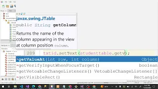 Display Selected JTable Row Data into TextFields Java NetBeans