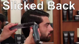 How To Cut and Style Slicked Back Hairstyle - Brushed Back Hairstyle