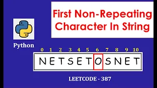 AMAZON CODING INTERVIEW QUESTION - FIRST NON-REPEATING CHARACTER IN A STRING LeetCode