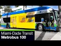 Miami-Dade Transit Metrobus 100 Downtown Miami to Miami Beach New Flyer XN40