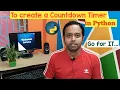 Program to create a Countdown Timer in Python Python Example Countdown Timer Pycharm IDE