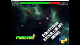 Asteroids - Adding Asteroid Class Init Method Python Pygame Coding Walkthrough