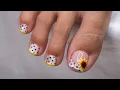 Easy Sunflower Toe Nail Art Step-by-step Pedicure Tutorial