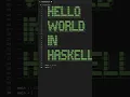 Hello World in Haskell