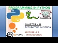 CHAPTER 16 1 Introduction To Decorators python complete tutorial course in hindi 209