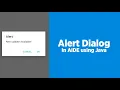 How to make Alert Dialog in Aide using Java Android Development By The Anonymous
