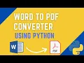 Word To PDF Converter Using Python Python Projects Tutorials