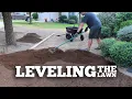 How to Level Your Lawn the Easy Way Lawn Leveling with Topsoil Front Yard Renovation