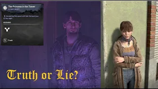  dying light 2 side quest the princess in the tower lie or truth gameplay report 