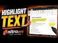 How to Add Text Highlights to PDF Forms in Nitro Pro