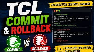 TCL Commands in SQL COMMIT ROLLBACK Explained Step-by-Step